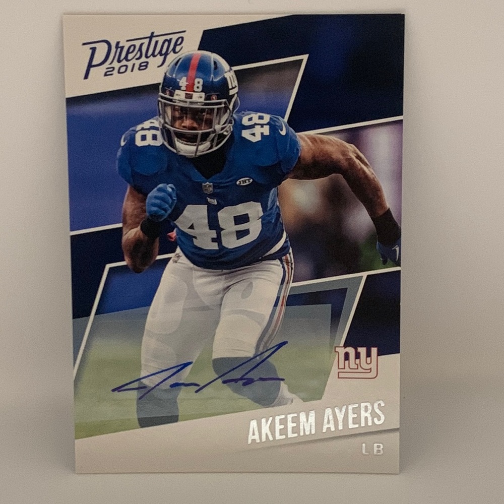 2018 Prestige Veteran Signatures Akeem Ayers NY Giants Auto #136 (015)